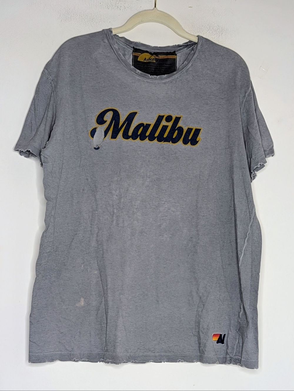 Aviator Nations Gray Malibu T-shirt XL , READ